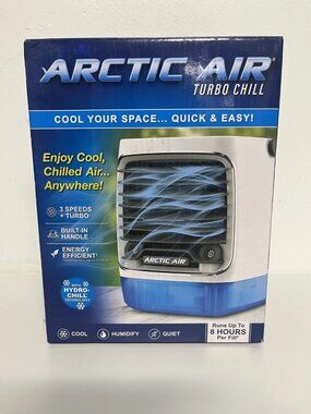ARCTIC AIR  Turbo Chill Desktop Evaporative Space Cooler with LED Nightligh